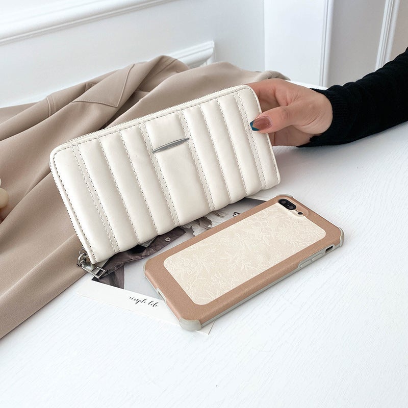 Multifunctional Solid Color PU Leather Wallet, RFID Blocking Design Portable Daily Storage Purse for Cards Cash Coin Business Use - Image 1
