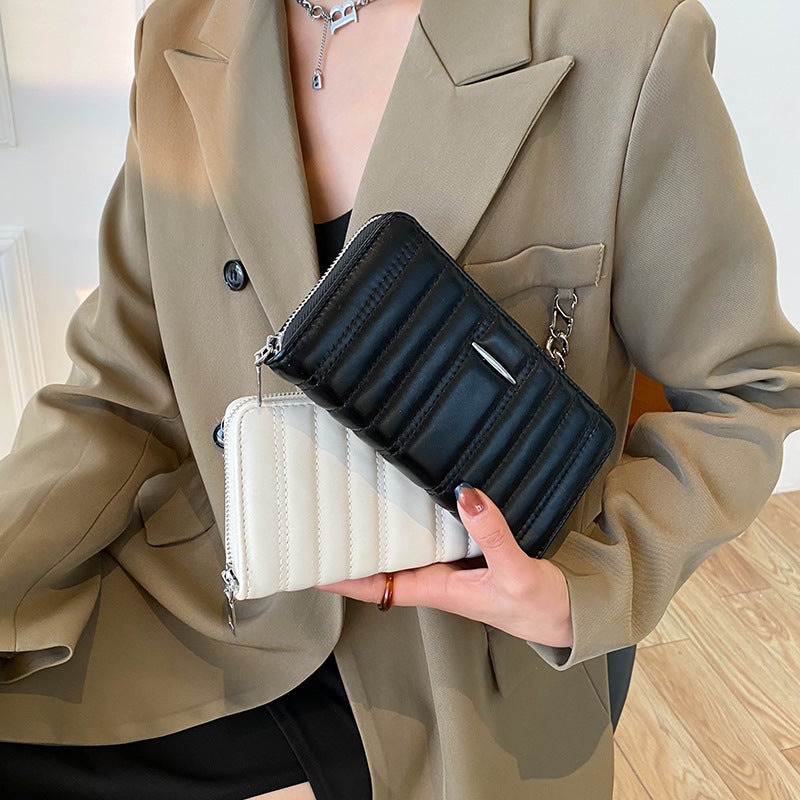 Multifunctional Solid Color PU Leather Wallet, RFID Blocking Design Portable Daily Storage Purse for Cards Cash Coin Business Use - Image 2