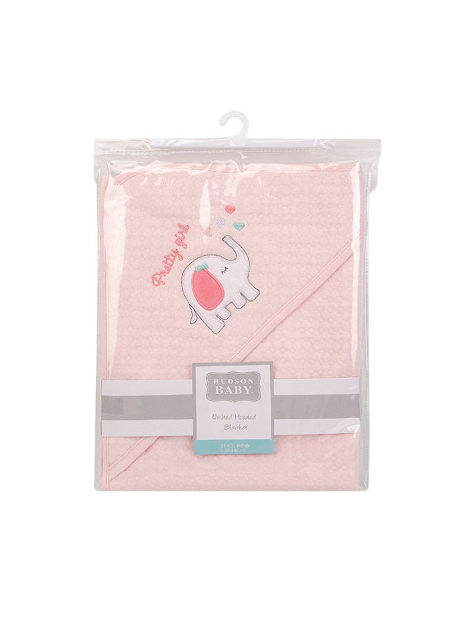 hudson baby Quilted Blanket With Hooded Elephant  - Image 2