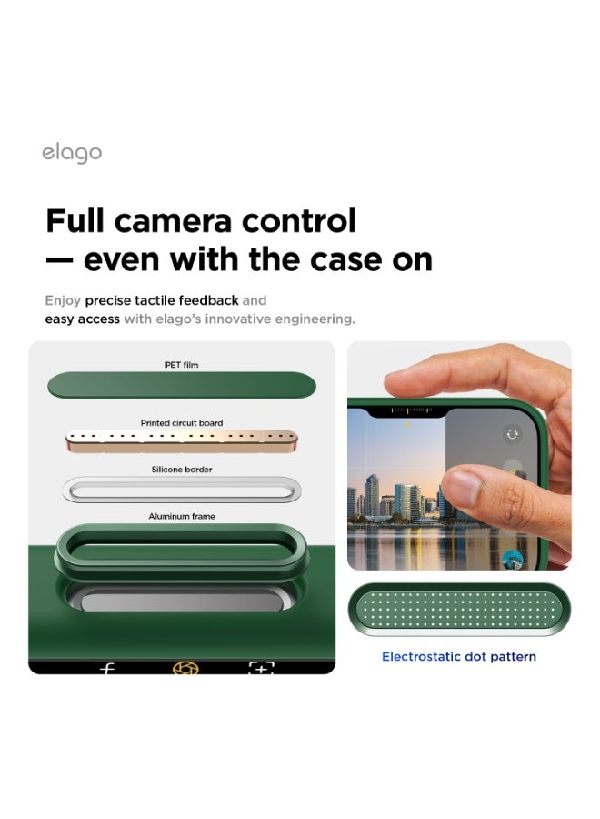 Elago Magnetic Liquid Silicone for iPhone 17 Pro MAX case cover [Camera Control Button Cover] compatible with MagSafe Shockproof - Alpine Green - Image 3