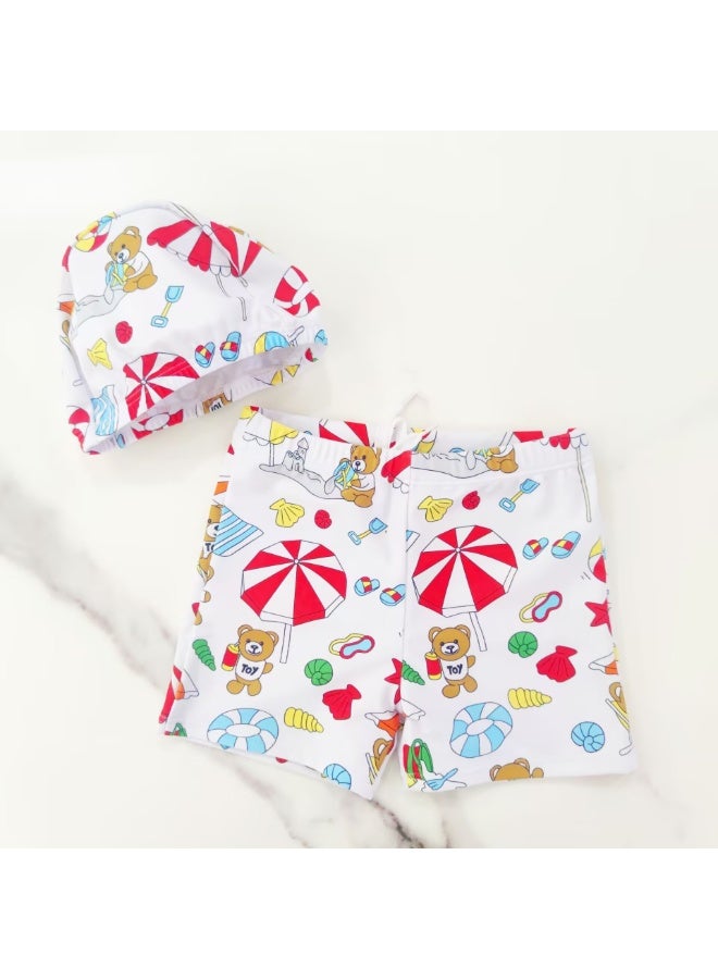 Children swim shorts summer boy swim trunks baby boy swimming shorts girl swim wear  - Image 1