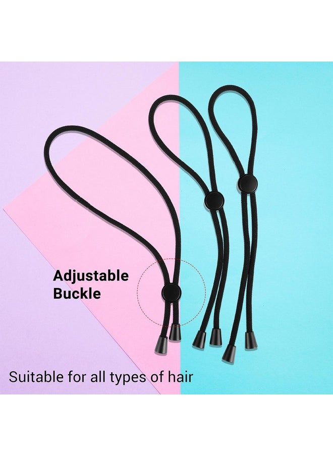 WLLHYF - 5Pcs Adjustable Headband Afro Puff Ponytail Ties Extra Length Hair Scrunchies Long Hair Rope Hair Accessories For Black Women Girls Thick Natural Kinky Curly Hair Afro Puff Ponytail Hair Bun - Image 1