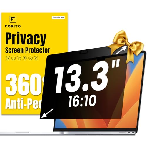 FFORITO F FORITO 13.3 Inch 16:10 360°Laptop Privacy Screen Protector, Anti Peeping and Anti Glare Laptop Privacy Shield, Reduce Eye Strain & Eye Protection - Image 1