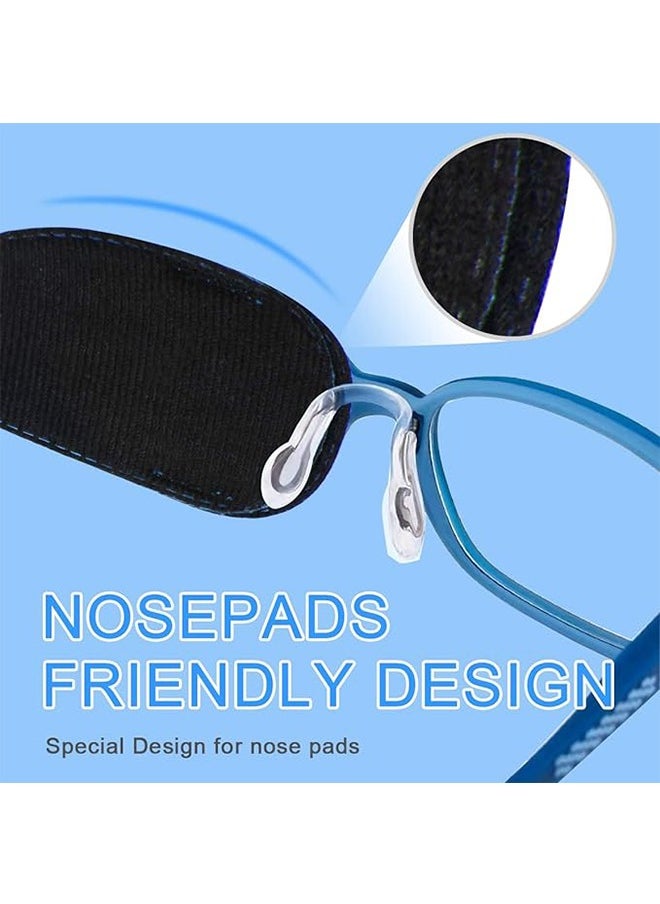 4 Pack Eye Patches for Kids Girls Boys, Right Left Eye Patch for Glasses, Lazy Eye Patch for Children Treating Lazy Eye Amblyopia Strabismus and After Surgery 10 x 5cm Full Coverage (Blue)