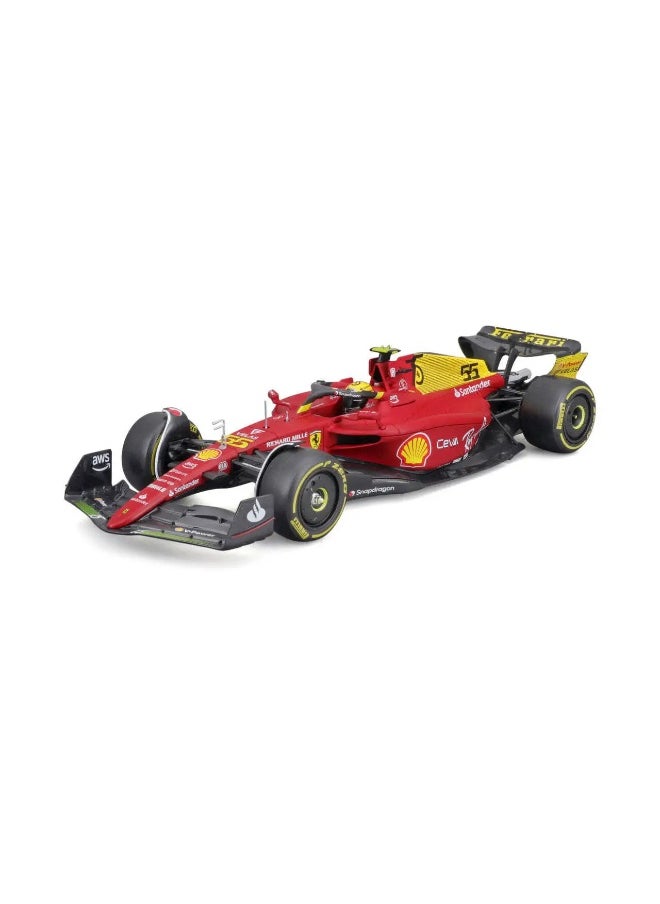 Bburago - Bburago Ferrari Racing F1 #75 Carlos Sainz Die-cast Car (1:24, Red) - Image 1