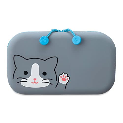 LIHIT LAB LIHITLAB PuniLabo Zipper Pouch, 7.5" × 1.5", Gray Cat (A7716-4) - Image 2