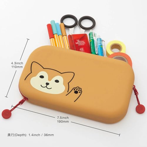 LIHIT LAB LIHITLAB PuniLabo Zipper Pouch, 7.5" × 1.5", Gray Cat (A7716-4) - Image 3