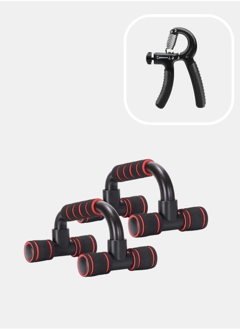 Push-up handle with hand exercise handle