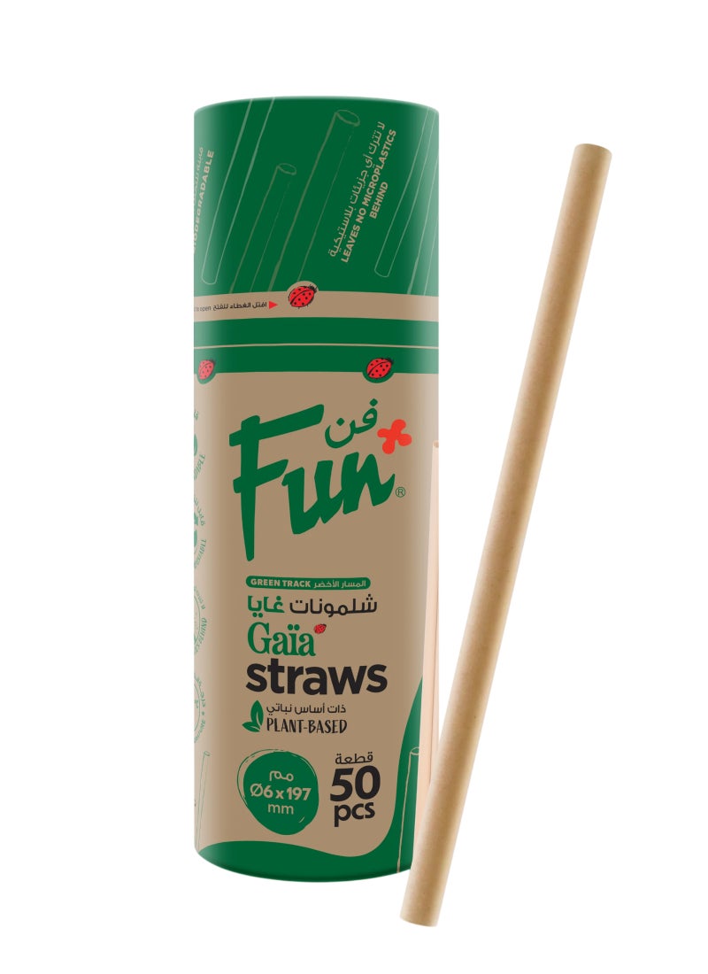 Fun Gaia Eco Friendly Disposable Straw 50 Pcs - Image 1