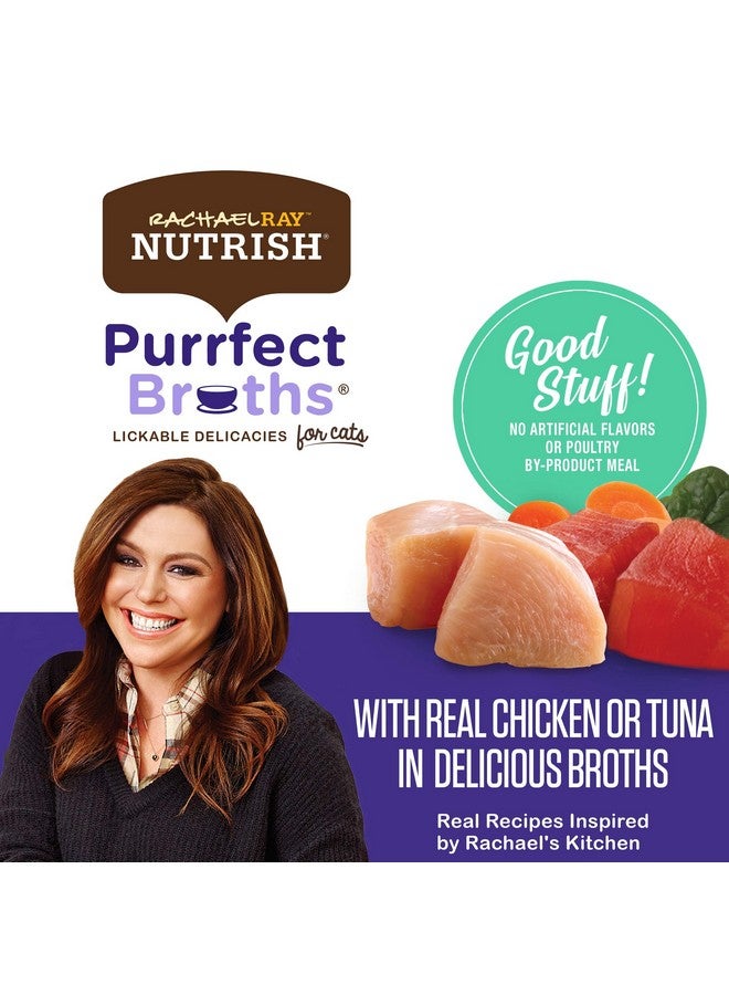راتشل راي طعام القطط الرطب Nutrish Purrfect Broths، عبوة متنوعة، كيس 1.4 أونصة (عبوة من 24)، خالٍ من الحبوب - Image 4