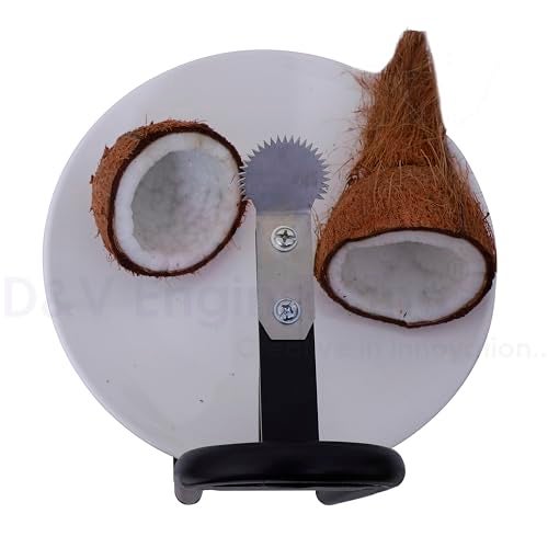 D&V ENGINEERING - Creative in innovation D&V Engineering Metal Tabletop Coconut Scraper/Grater | Sturdy Design | Easy to Use | Sharp 2 mm Stainless Steel Blade | Strong & Stable Construction for Home Kitchen Use (Black) - Image 5