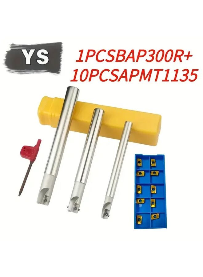 BAP 300R C10 Milling Cutter Holder Kit With 10PCS APMT1135 Carbide Inserts CNC Machining - Image 2