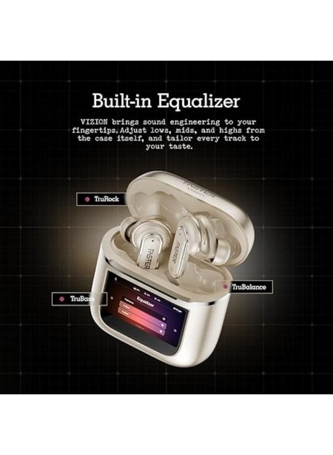 Faster Vizion Wireless Earbuds, Bluetooth 5.4 with ENC, Smart Touch Screen Case, 35H - Image 5