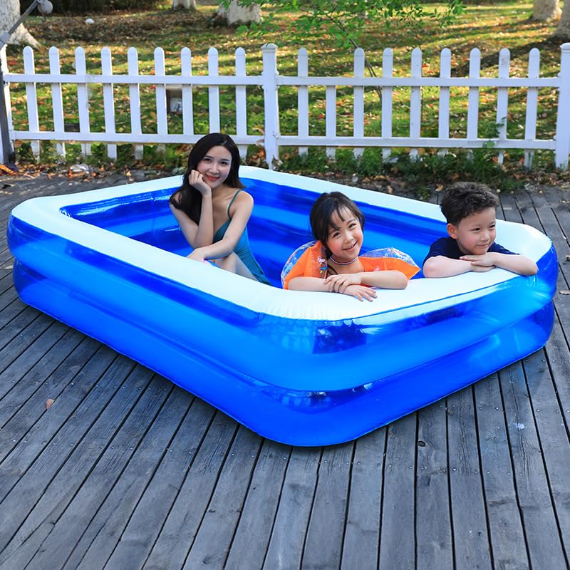 SOLDTRUE Rectangular 6.7 Feet, Kiddie and Adults Pool, Kids Swimming Pool with Electric Air Pump, 2.00 m x 1.5m x 50cm / 6.7" x 60" x 19.6" Inch (6.7 feet, Blue)(4 X Duck) - Image 4