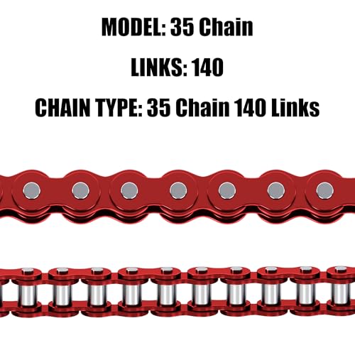 CILOYU Red 35 Chain Compatible with Mini Bike Coleman CT100U CC100X Baja DB30 Motovox MBX10 MBX11 Predator 79cc 97cc 100cc Mega Moto MM-B80 105cc Powersports Parts 140 Link 35 Chain Breaker - Image 5