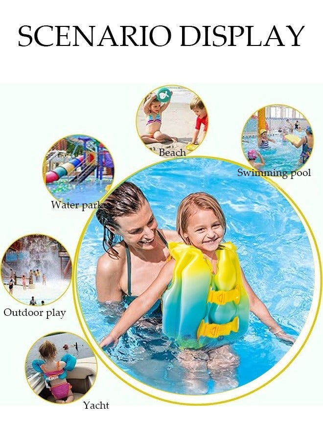 DUNISO Kids Swim Trainer Vest Inflatable Swim Vest for Kids Toddlers, Ideal Buoyancy Swim Aid Swimsuit Flex-Form Design with Adjustable Safety Strap - Image 3