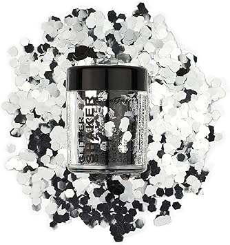 Stargazer Chunky Glitter Shaker Silver Cosmetic glitter for use on the eyes lips face body hair and nails - Image 1