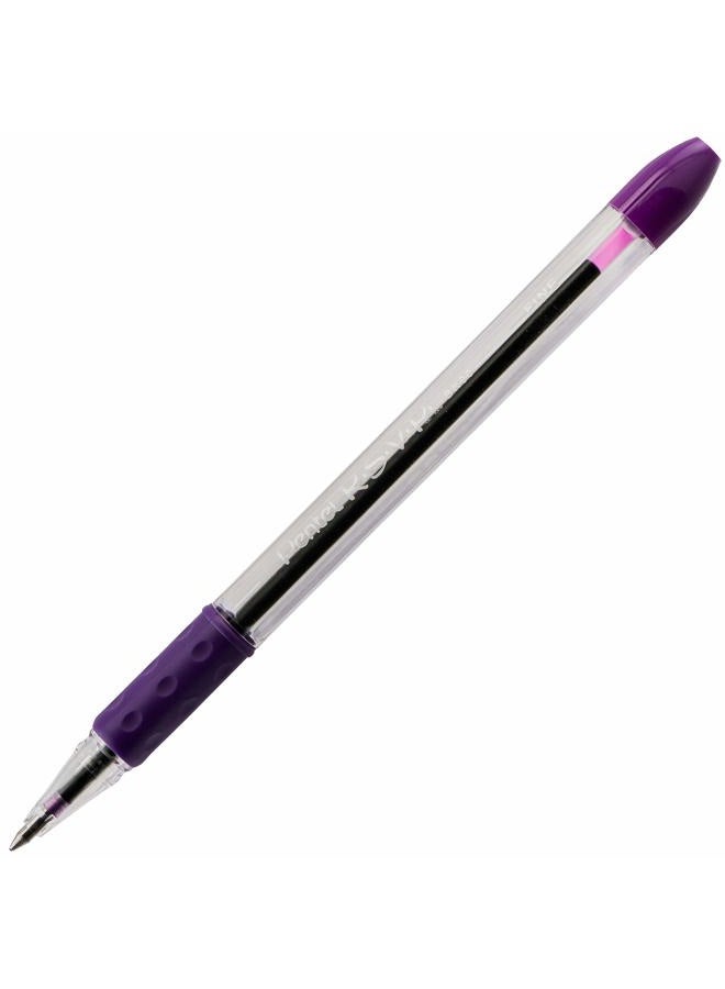 Pentel R.S.V.P. Ballpoint Pen - 0.7mm, Pack of 12, Violet - Image 3