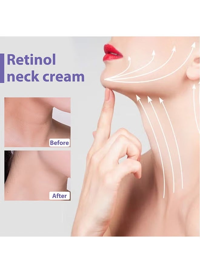 EELHOE Retinol Neck Cream, Fade Neck Lines, Firming And Moisturizing Brighten Skin Neck Massage, Reshape Swan Neck 40G - Image 5