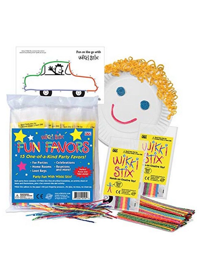 WikkiStix Party Favor Paks Contains 15 Premium Paks 36 Months To 1236 Months Each With 12 Wikki Stix And Activity Sheet Made In The Usa!  - Image 1