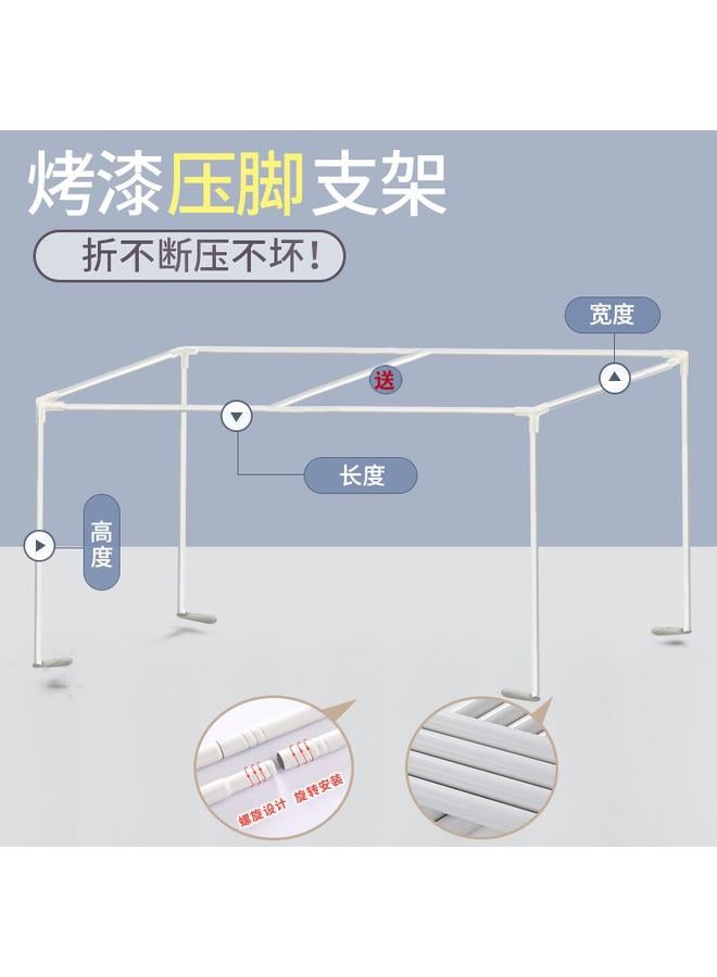 Bluejw Baking Paint Telescopic Bracket Student Shading Bed Curtain Mosquito Net Rod High Load-bearing Thickened Dormitory Upper And Lower Balls Universal Shelf - Image 1