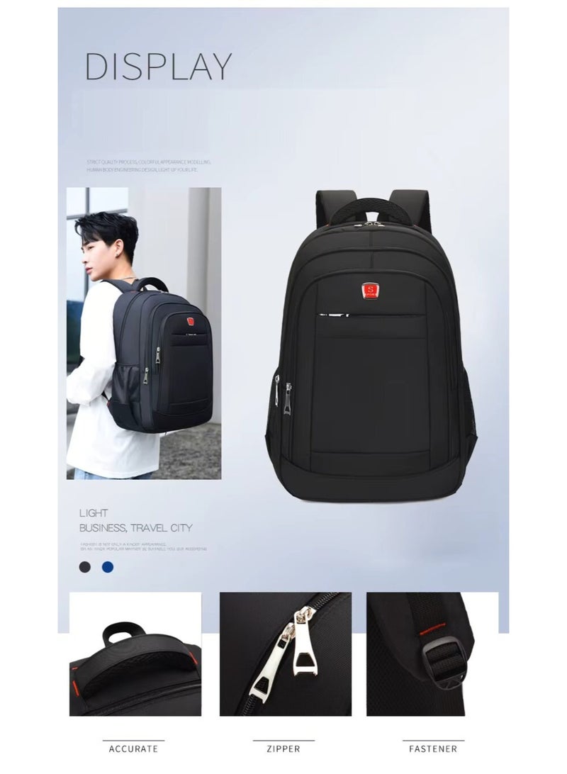 Casual Double Shoulder Backpack High Quality Waterproof with Large Capacity [20-36] Litre, Zipper Closure Good Load-bearing Adjustable Strap Oxd Cloth Wear-resistant and Multi-Function for Travel, Laptop 15.6 inch, College, Luggage,Outdoor and Sports Backpack 60*25*38 cm - Image 3