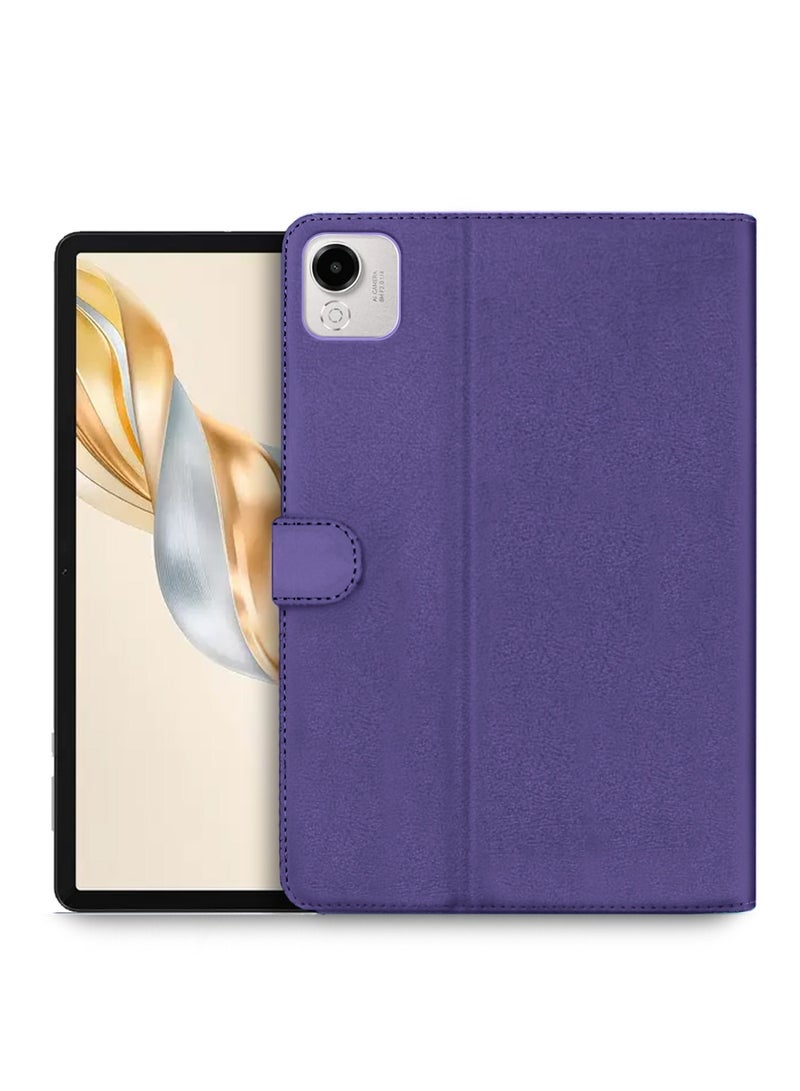 اوميكر حافظة فليب بغطاء مغناطيسي من الجلد الصناعي لجهاز Honor Pad X9a 11.5 4G 2025 (TCFPSR) - بنفسجي - Image 1