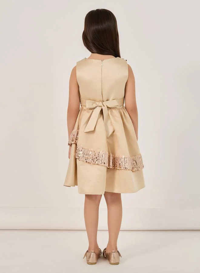 Styli Sequin Bodice Party Dress