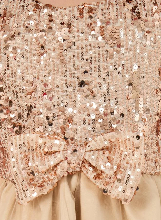 Styli Sequin Bodice Party Dress