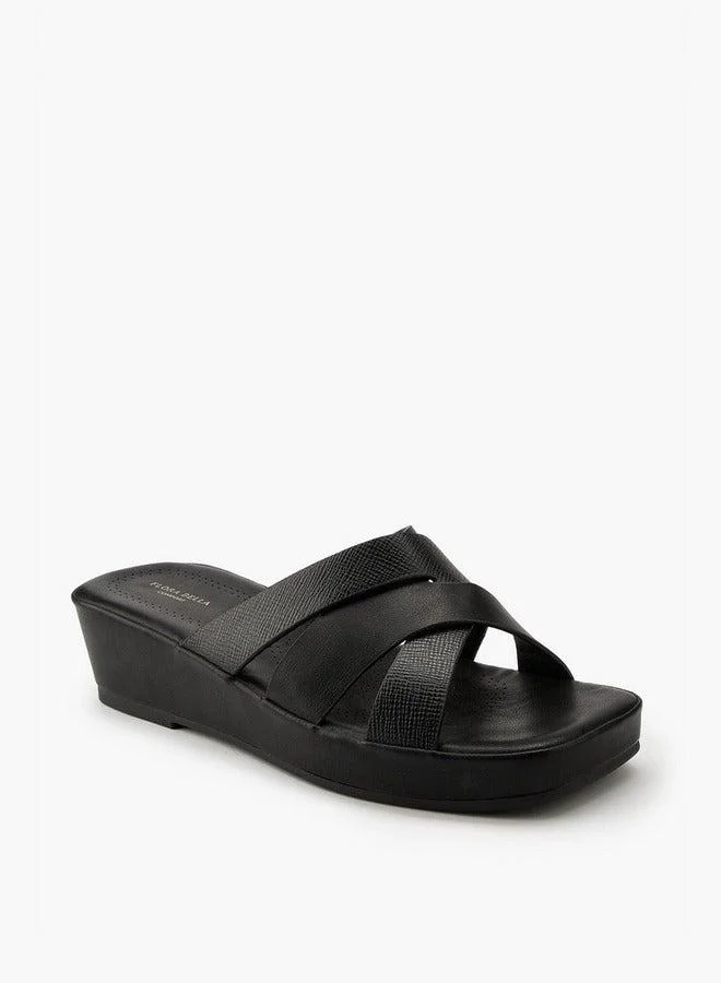 فلورا بيلا من شو إكسبرس صنادل إسفين متقاطعة بنقوش