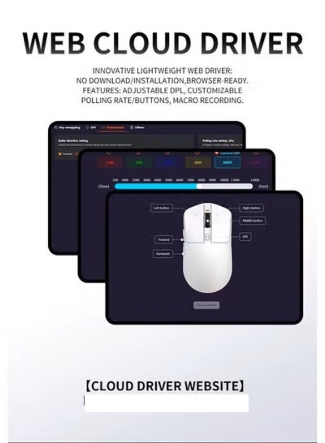 أر8 ماوس الألعاب G313 ثلاثي الأوضاع قابل لإعادة الشحن (بلوتوث / لاسلكي 2.4 جيجا هرتز / سلكي) مع قاعدة شحن مغناطيسية RGB - قابل للبرمجة بستة أبعاد (عبر البرنامج) - دقة 12800 نقطة في البوصة / معدل تحديث 1000 هرتز - خفيف الوزن | أسود - Image 3