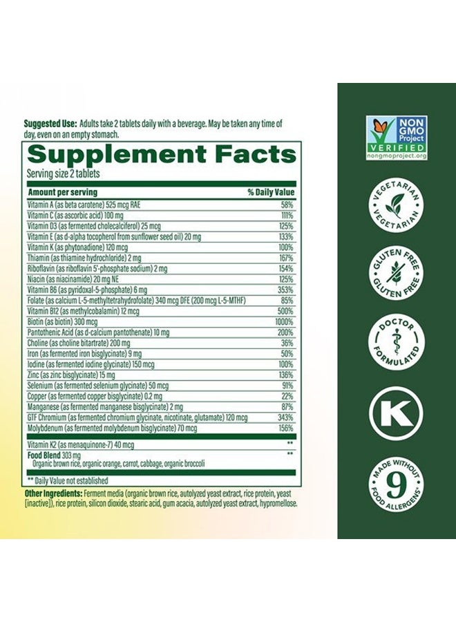 MegaFood Advanced Multivitamin for Women 40+ Doctor Formulated, 60 Tablets,Immune Support, Cellular Energy, Bone & Brain Health, with Choline, Methylfolate, Vitamin C, Non-GMO, Vegetarian, 30 Servings - Image 3