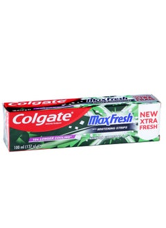 Colgate Max Fresh Toothpaste With Whitening Strips Bamboo Charcoal Toothpaste 100 Ml