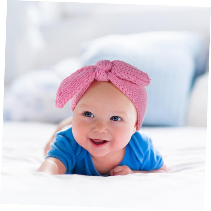 Knitted Baby Headband Set For Boys And Girls 2 Pack Beige - Image 5
