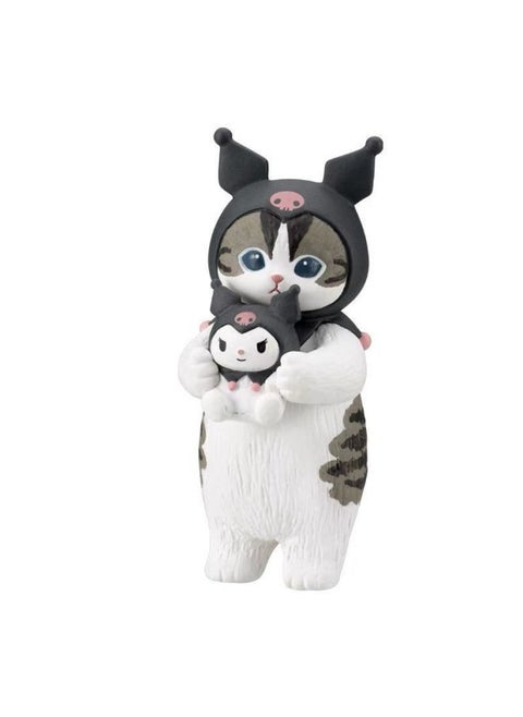 [2472 Collection] Japanese Qitan Cat Gashapon Fushandi Ugly Fish Cute Cartoon Cat Blind Box Hand-made Table-Colour:Designated Model-cat Hug Kurome [with Box]