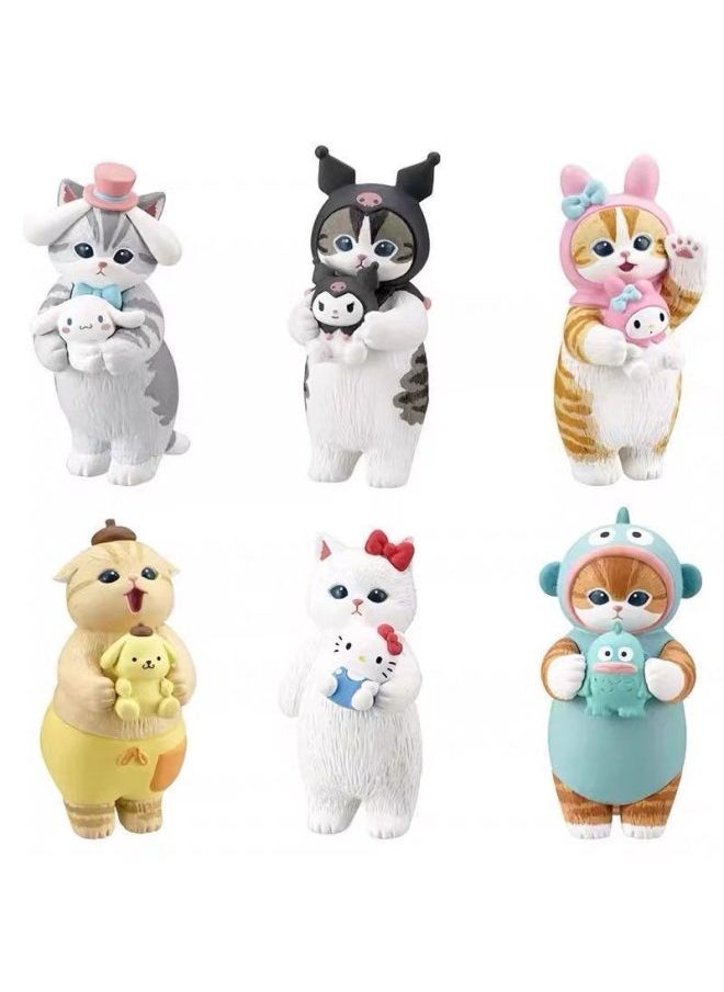 [2472 Collection] Japanese Qitan Cat Gashapon Fushandi Ugly Fish Cute Cartoon Cat Blind Box Hand-made Table-Colour:Designated Model-cat Hug Kurome [with Box]