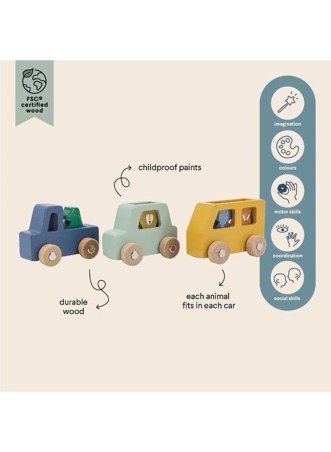 Trixie Wooden animal car set - Image 2