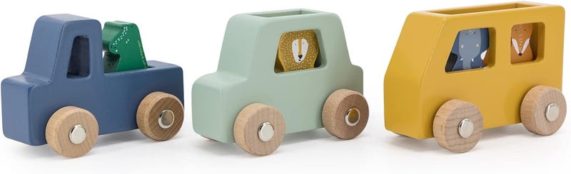 Trixie Wooden animal car set - Image 1