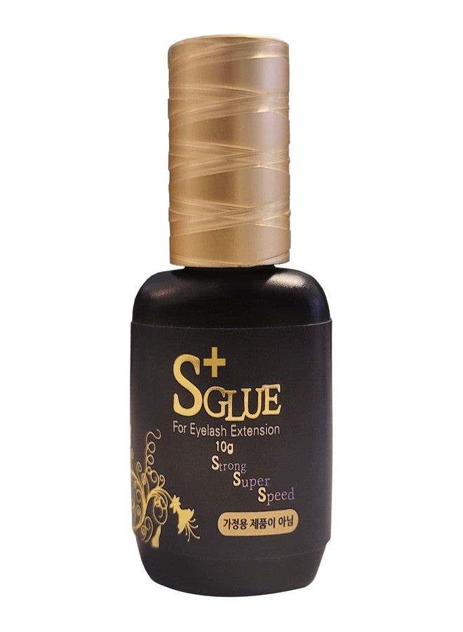 Amber Lash S Glue Plus 10ml, Eyelash Extension Adhesive for Professional Use, Black Color with Strong 8 Weeks Retention, 0.5 Second Dry, Works Wide Range of Temperature and Humidity (S Glue Plus) - Image 1