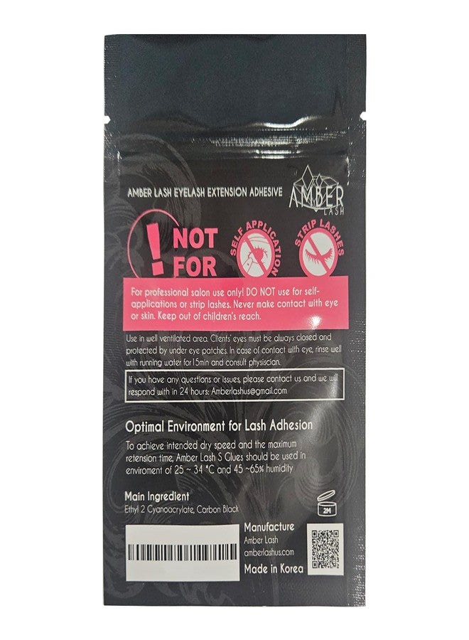 Amber Lash S Glue Plus 10ml, Eyelash Extension Adhesive for Professional Use, Black Color with Strong 8 Weeks Retention, 0.5 Second Dry, Works Wide Range of Temperature and Humidity (S Glue Plus) - Image 5