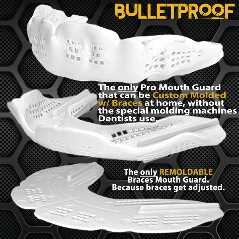 Bulletproof Mouthguards Bulletproof Braces Mouthguard â€“ Worldâ€™s Thinnest & Strongest Sports Mouth Guard for Braces! Basketball Football Lacrosse Wrestling Hockey Rugby BJJ MMA Boxing Mouthpiece â€“ Adult Youth & Kids - Image 3