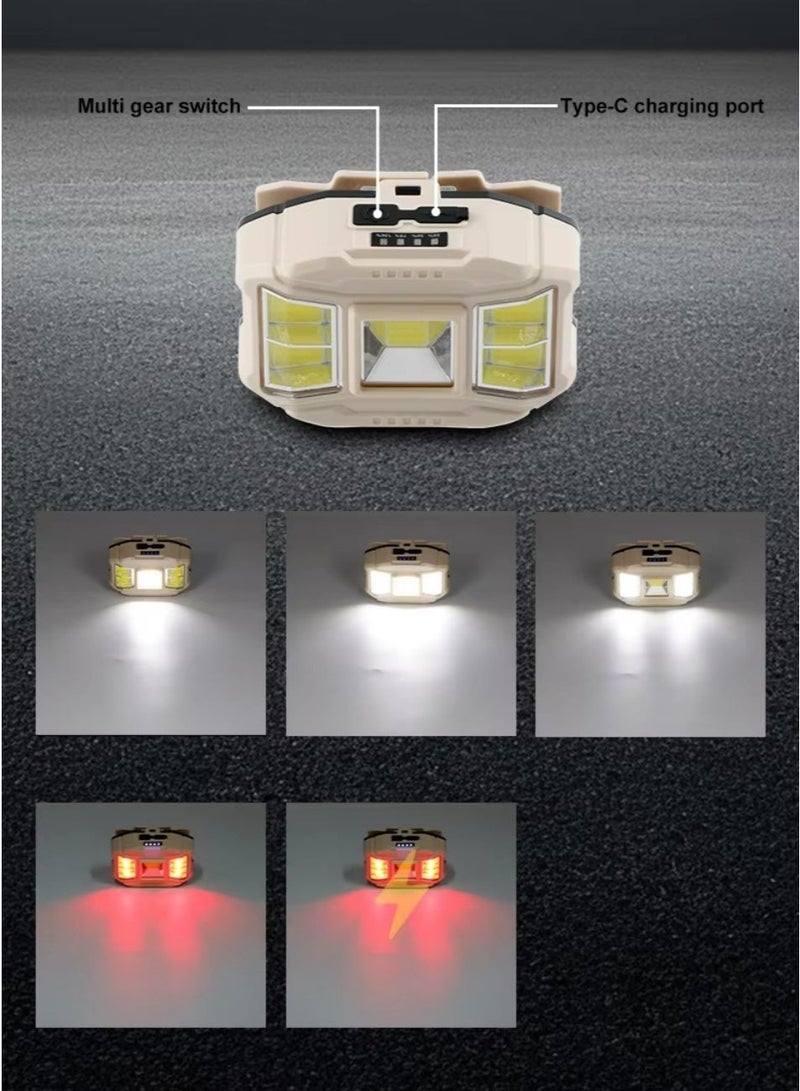 Powerful LED Induction Headlamp 4 Lighting Modes Type-C Charge Head Flashlight Outdoor Waterproof Camping Fishing Headlight - Image 4