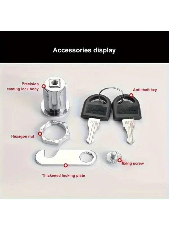 6pcs Set 16mm Tongue Lock Round Mailbox Cabinet File Box Drawer Office Lock Core - Image 3