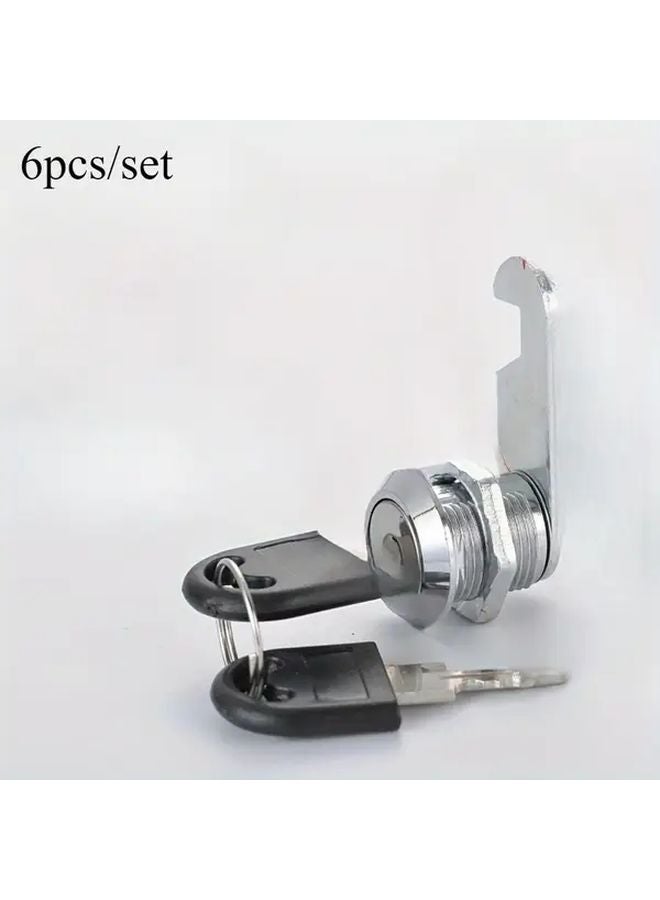 6pcs Set 16mm Tongue Lock Round Mailbox Cabinet File Box Drawer Office Lock Core - Image 2