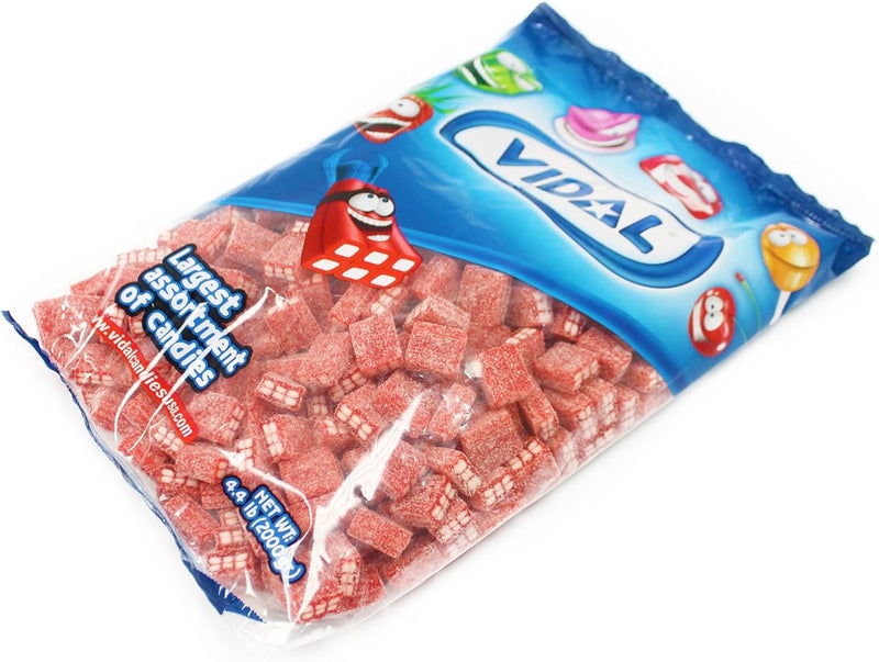 Vidal Licorice Strawberry Bricks - 4.4 Pounds