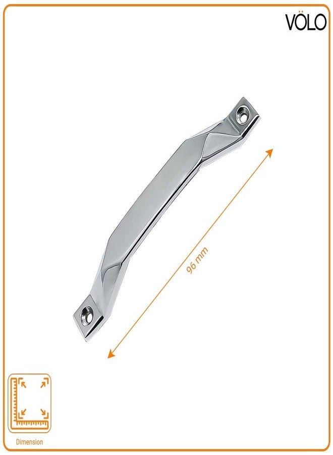 VOLO Door & Drawer Pull Handle - Silver Cabinet, Wardrobe, and Cupboard Handles for Kitchen and Bedroom (R-214) (2, 96MM (4 Inch)) - Image 2