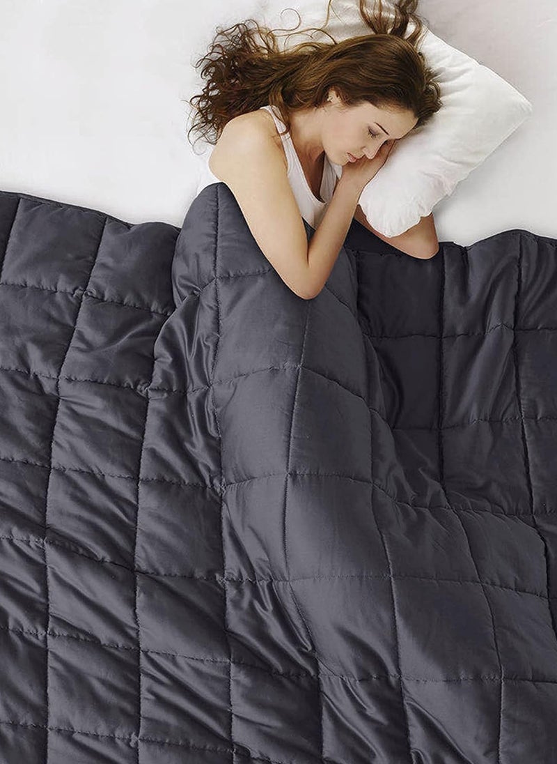 Sharpdo All-Cotton Dark Gray Gravity Blanket, Soothing Sleep, Relieving Stress, Suitable for All Seasons, 15 Pounds  - Image 4
