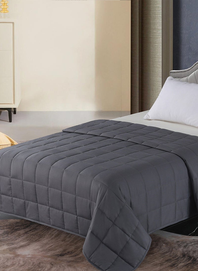 Sharpdo All-Cotton Dark Gray Gravity Blanket, Soothing Sleep, Relieving Stress, Suitable for All Seasons, 15 Pounds  - Image 1