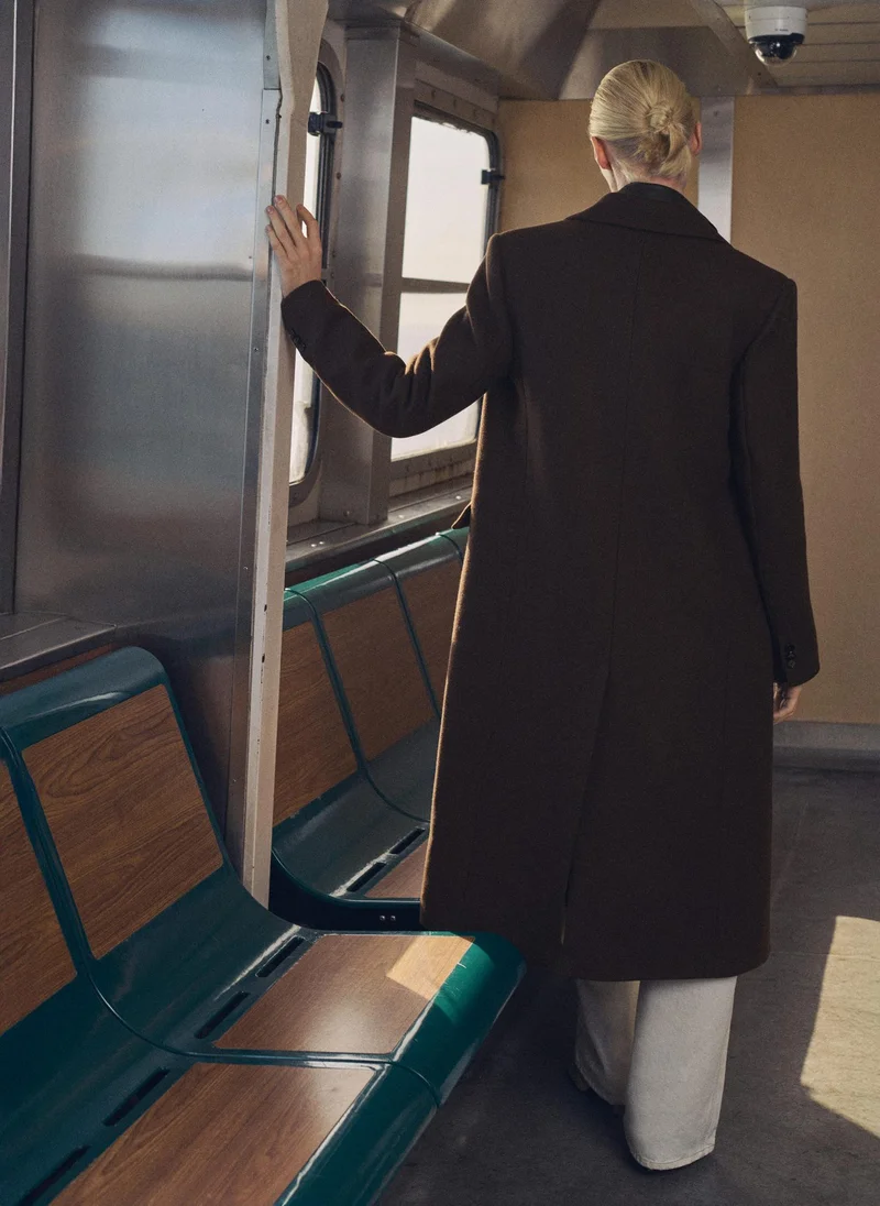 مانجو Structured Wool Coat