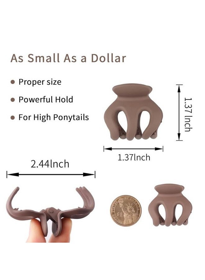 CHIROGRAPHY شيروغرافي 6 قطع مشابك شعر مميزة 1.37 بوصة ملونة صغيرة لمشابك الشعر لذيل الحصان العالي (عبوة ف 6) - Image 2